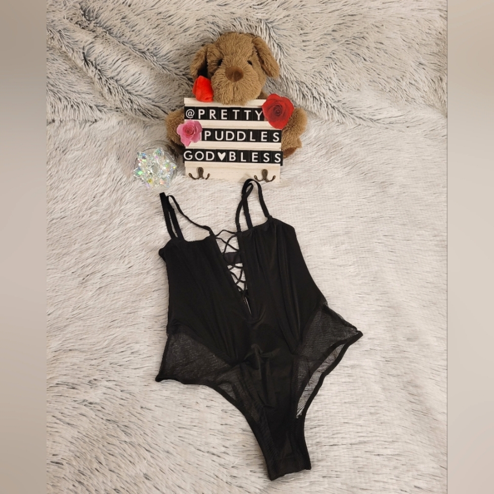 🎼 VS Very Sexy Lace-Up Corset Bodysuit - Teddy 🎼